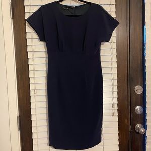 Navy Blue Silk Lafayette 148 Dress